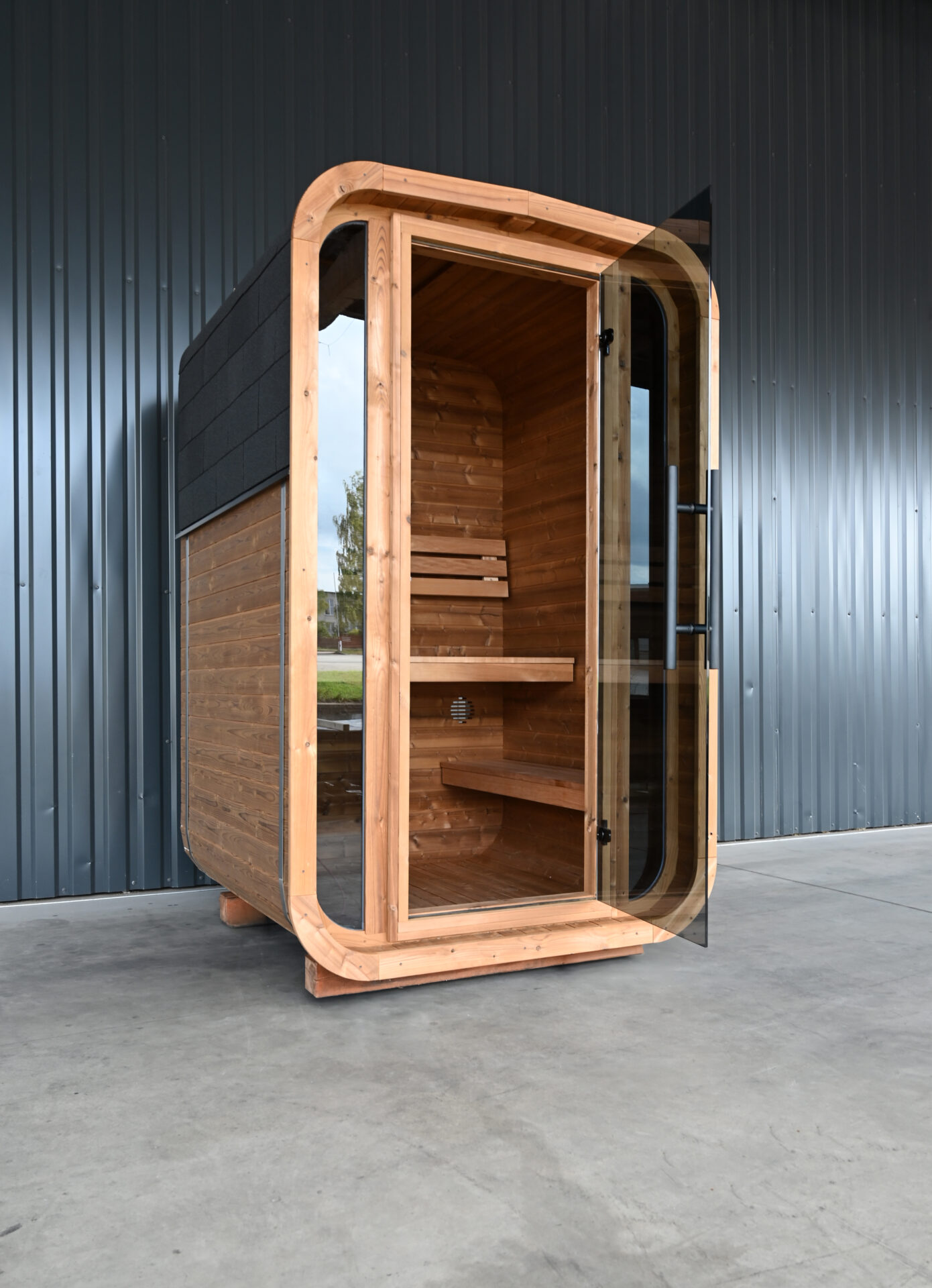Sola Sauna interior framing