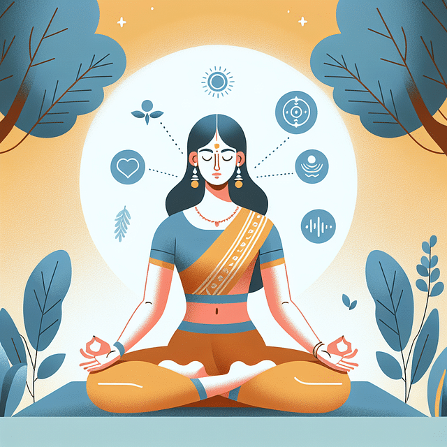 person meditating and listening to their body