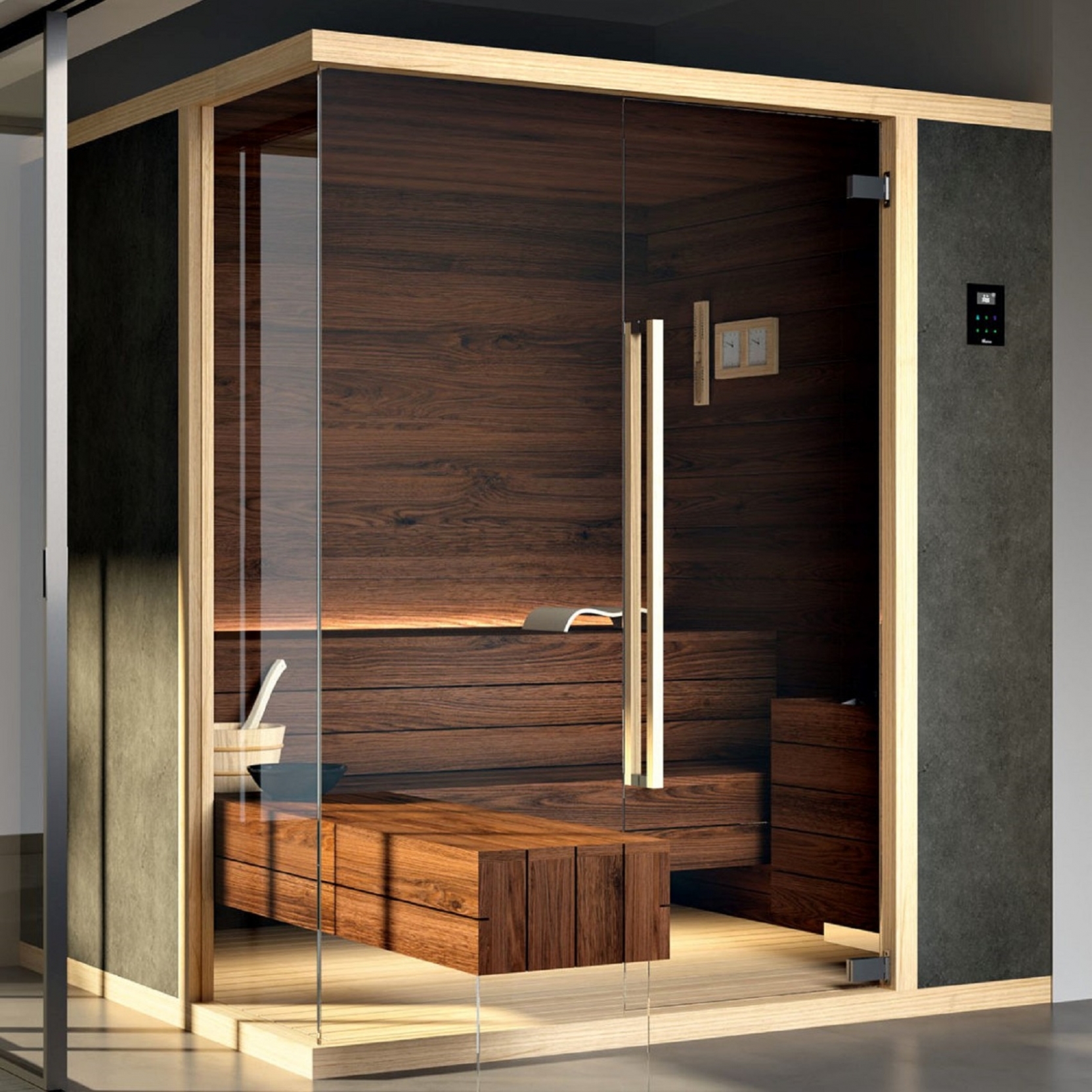 modern home sauna