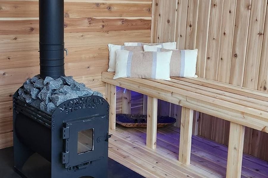 sauna chimney stove