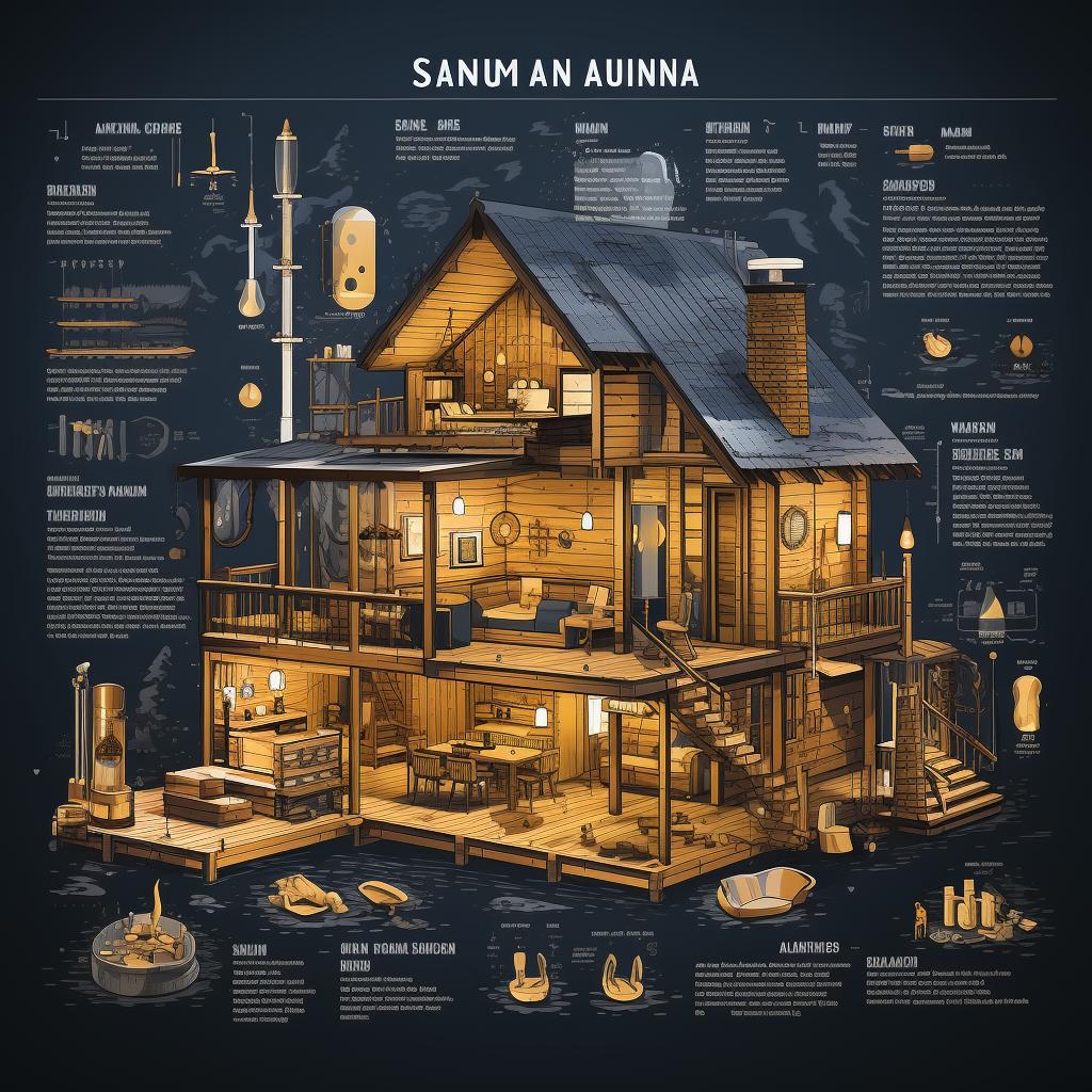 Blueprint of a sauna design