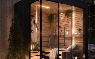 How can I build a small sauna for two people at my home?