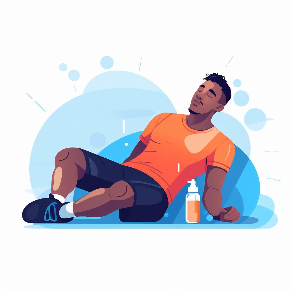 Person cooling down after workout
