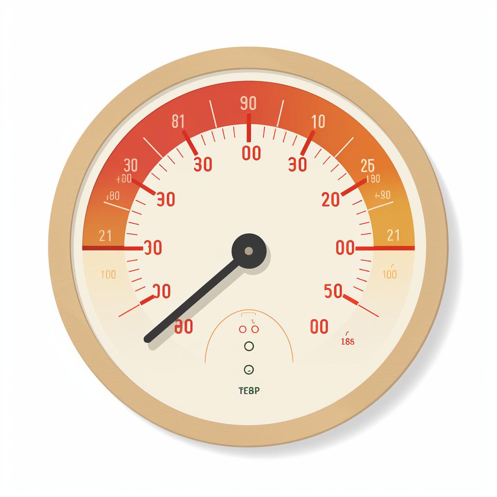 Sauna temperature gauge